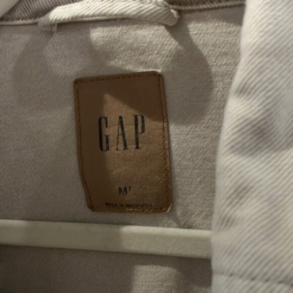 GAP Oversized Khaki Shirt Jacket – Size Medium Tall MT - Picture 6 of 6